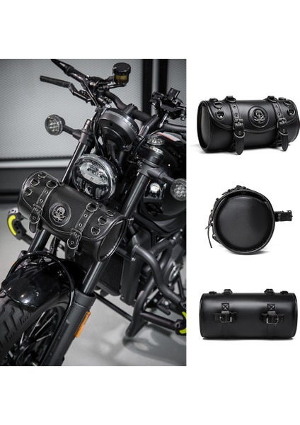 Yeni Punk Retro Motosiklet Asılı Çanta Motosiklet Açık Sürme Elektrikli Araç Pu Kolye Cihazı (Yurt Dışından)