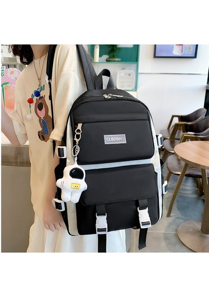 Clbdbag Ilkokul Öğrencilerinin Okul Çantası 3 Parça Set Kadınlar Sırt Çantası Büyük Kapasiteli Seyahat Sırt Çantası(Aksesuarlar Dahil) (Yurt Dışından) fiyatları