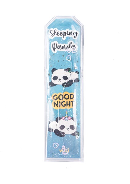 Panda Desenli Simli Sulu Kitap Ayracı