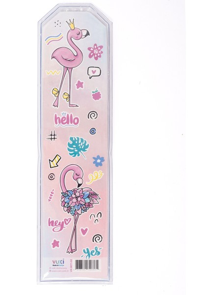 Flamingo Desenli Simli Sulu Kitap Ayracı