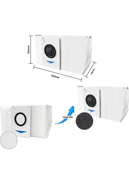 Ecovacs Deebot X2 Için Yan Fırçalı Paspas Hepa Filtre Toz Torbası (Yurt Dışından)