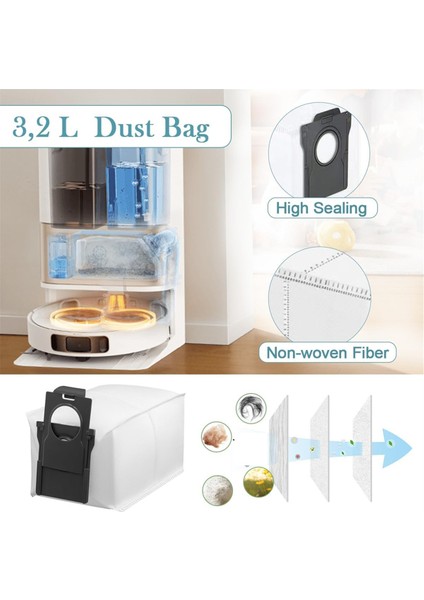Dreame X40 Pro Ultra Ana Fırça Hepa Filtre Paspas Bezi Toz Torbaları (Yurt Dışından) modelleri