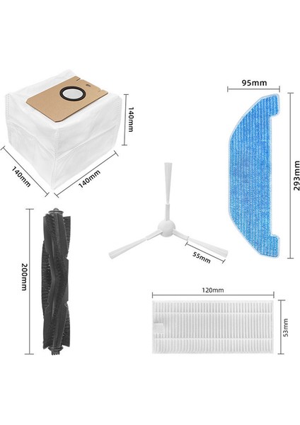 Midea W20/W20 Pro / Eureka J20 Için 12 Adet Vakum Filtresi (Yurt Dışından)