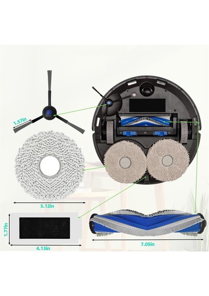 Roborock S7 S70 S75 S7MAX S7MAXV T7S T7S Plus Için 30 Adet Paspas Bezi (Yurt Dışından)