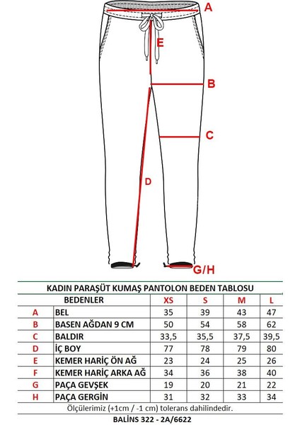 Kadın Paraşüt Pantolon