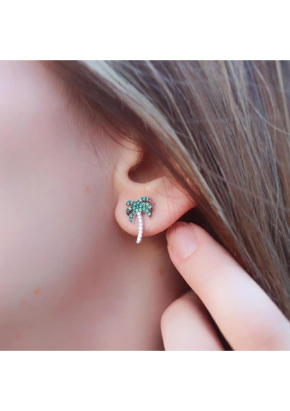 Zirkon Taşlı Palmiye Gümüş Set fırsatları