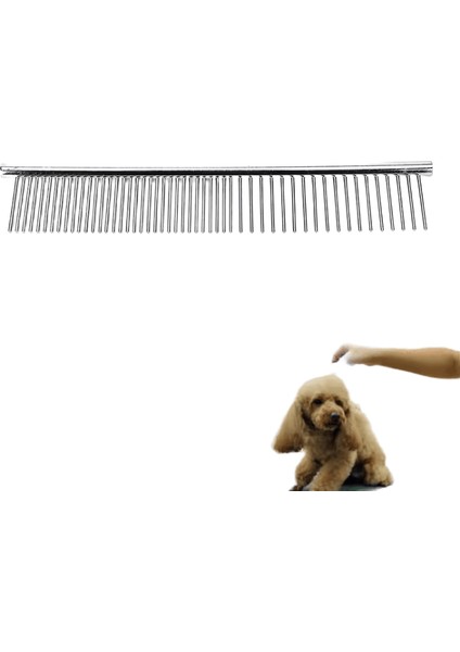 Köpek Tarak Güzellik Saç Kürk Temizleme Fırçası 30cm Çelik Hafif Evcil Köpek Kedi Bakım Shaggy Köpekler Için Dematting Taraklar (Yurt Dışından)