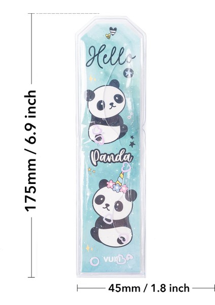 Panda Desenli Simli Sulu Kitap Ayracı