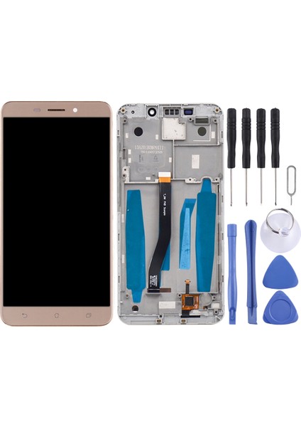 Asus Zenfone 3 Lazer ZC551KL Z01BD Sayısallaştırıcı Için Oem LCD Ekran Çerçeveli Tam Yerleştirme (Altın) (Yurt Dışından) modelleri