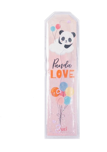 Panda Desenli Simli Sulu Kitap Ayracı