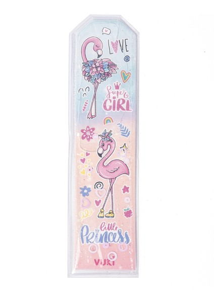 Flamingo Desenli Simli Sulu Kitap Ayracı