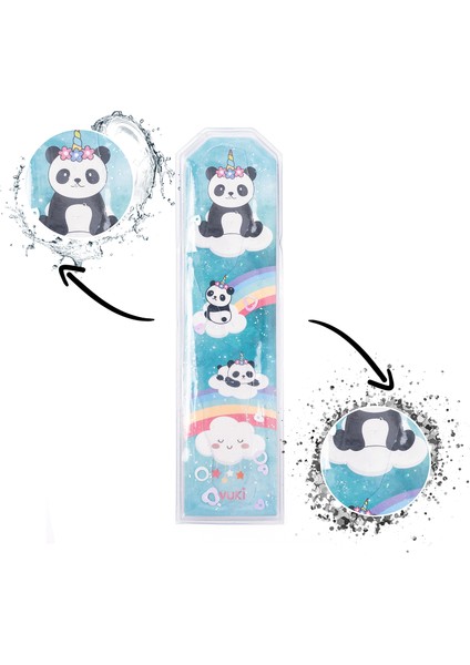 Panda Desenli Simli Sulu Kitap Ayracı fiyatları