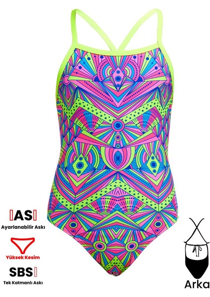 Tmt Stellar Stars Kız Çocuk Antrenman Mayo, Sırt Bağlamalı