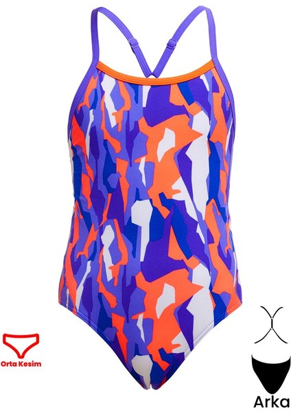 Tw Torvill Kız Çocuk Antrenman Mayo, Örgülü Sırt