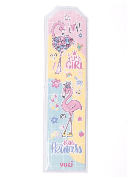 Flamingo Desenli Simli Sulu Kitap Ayracı