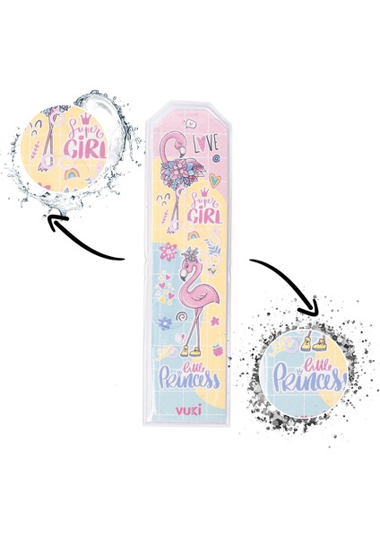 Flamingo Desenli Simli Sulu Kitap Ayracı