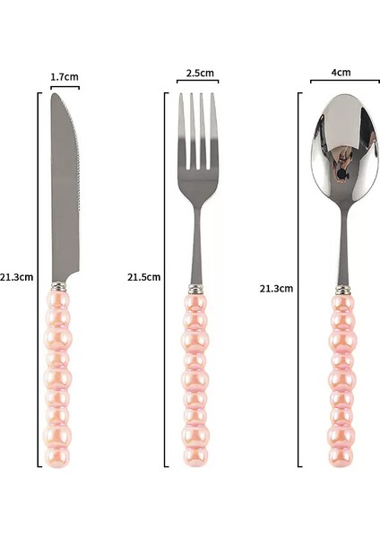 12 Parça Set Premium Inci Seramik Saplı Çatal Bıçak Takımı Günlük Kullanım ve Parti Için (Yurt Dışından)