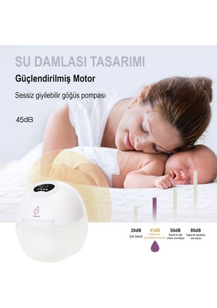 BOBODUCK Yeni Teknoloji Giyilebilir Göğüs Pompası 180 ml Bebek Damak Simulasyon Modlu fırsatları