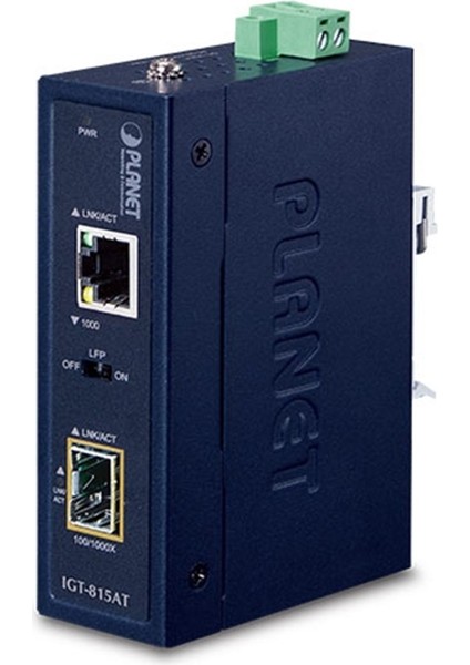 Endüstriyel Tip Kompakt Media CONVERTER 100/1000BASE-X 10/100/1000BASE-T INDUSTRIAL Compact 100/1000BASE-X To 10/100/1000BASE-T Media Converter
