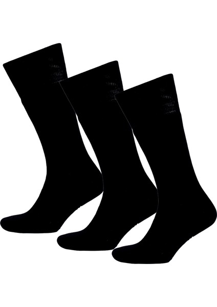 Akrilik Asker Çorap 3'lü Paket Siyah