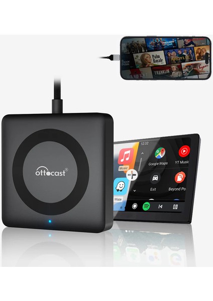 Car Tv Mate Pro Araç Multimedya HDMI Bağlantı Kiti, Kablosuz Apple Carplay & Android Auto (Tv Box / Dongle / Laptop / Mini Pc / Telefon) (OT-CA361-PRO)