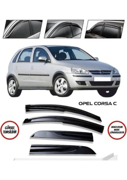 Opel Corsa C Oto Cam Rüzgarlık 4lü Takım