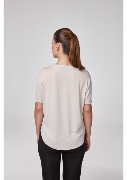 Kadın Kısa Kollu Sıfır Yaka Bluz - T-Shırt fiyatları