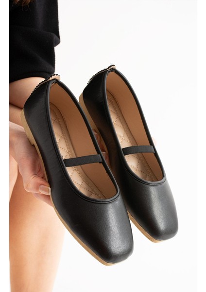 AL-113 Lastikli Babet Günlük Kadın Ayakkabı Ev Babeti