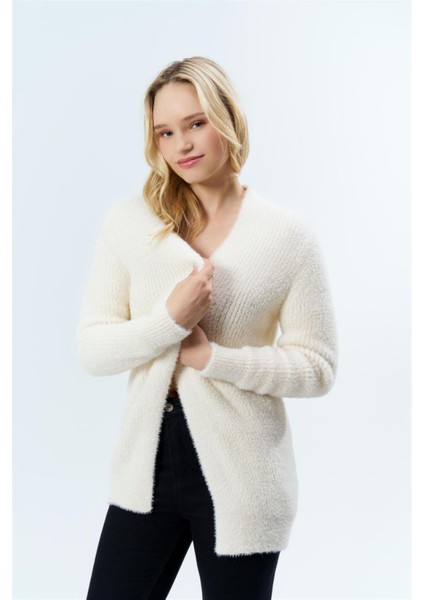 7531 Angora Selanik Örgülü Hırka