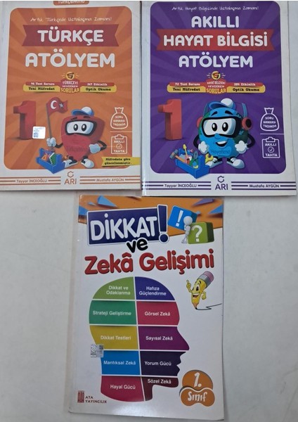 Atölyem 1.ci Sınıf Set (Türkçe- Hayat Bilgisi-Zeka Gelişimi)