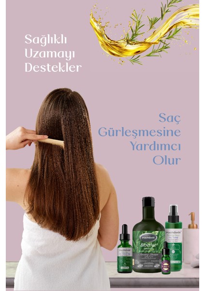 Biberiye Saç Bakım Seti Aura - Biberiye Şampuanı 400 ml + Biberiye Serumu 50 ml + Biberiye Şaç Toniği 150 ml + Biberiye Yağı 10 ml