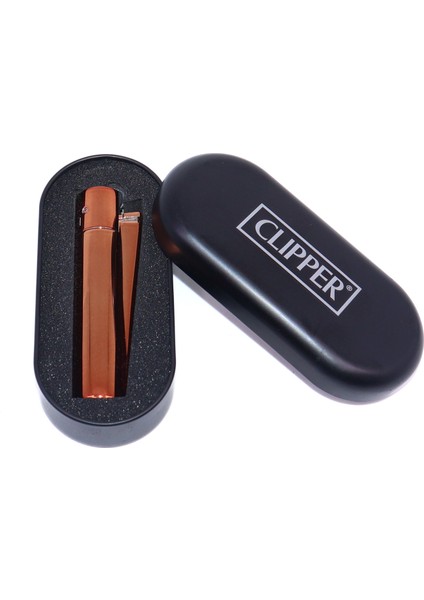 Özel Kutusunda Metal Çakmak - Koyu Rose Gold Parlak (Polish Dark Rose Gold)