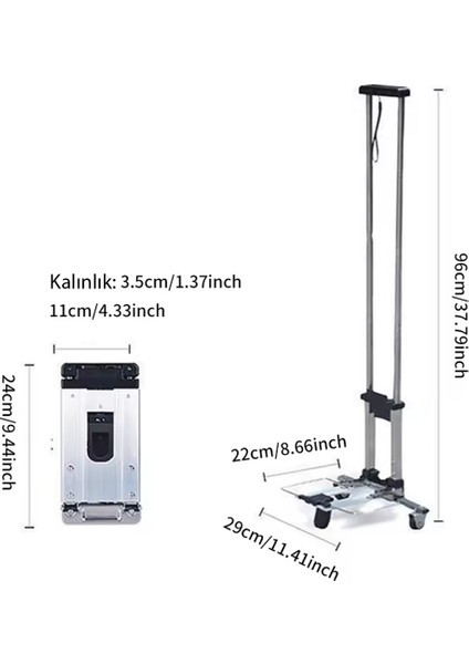 Sunup Paslanmaz Çelik Katlanabilir ve Taşınabilir Mini Pazar El Arabası Çantası fırsatları