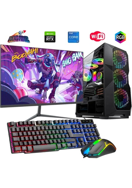 I7 14700F 32GB Ddr4 1tb M2 6gb RTX3050 24" Mon. Oyun Bilgisayarı