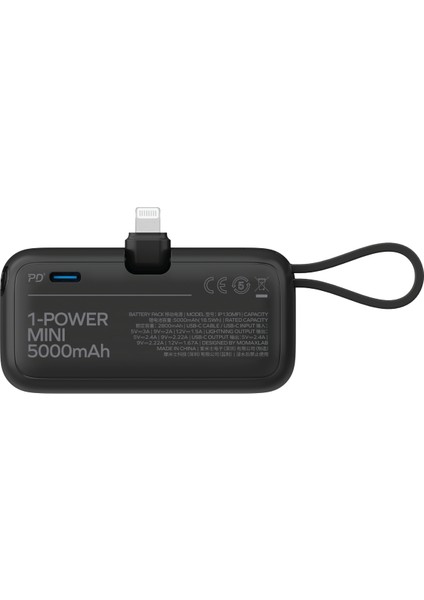 Power Mini 5000 Mah 20W 3 In 1 Lıghtnıng Powerbank