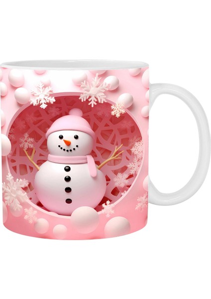 Noel Şişirilebilir Kardan Adam Kupası – Şişkin Tasarımlı Noel Baba Kupası, Noel Için 15OZ ve 11OZ Kahve Kupaları (Yurt Dışından)