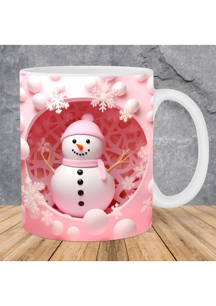 Noel Şişirilebilir Kardan Adam Kupası – Şişkin Tasarımlı Noel Baba Kupası, Noel Için 15OZ ve 11OZ Kahve Kupaları (Yurt Dışından)