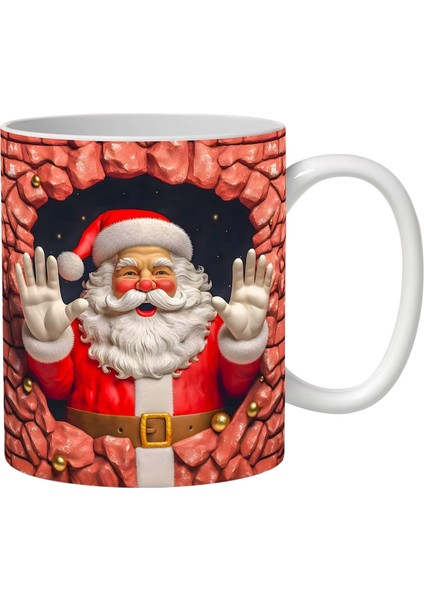 Noel Şişirilebilir Kardan Adam Kupası – Şişkin Tasarımlı Noel Baba Kupası, Noel Için 15OZ ve 11OZ Kahve Kupaları (Yurt Dışından)