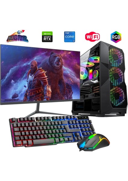 I7 13700F 32GB Ddr4 1tb M2 6gb RTX3050 24" Mon. Oyun Bilgisayarı