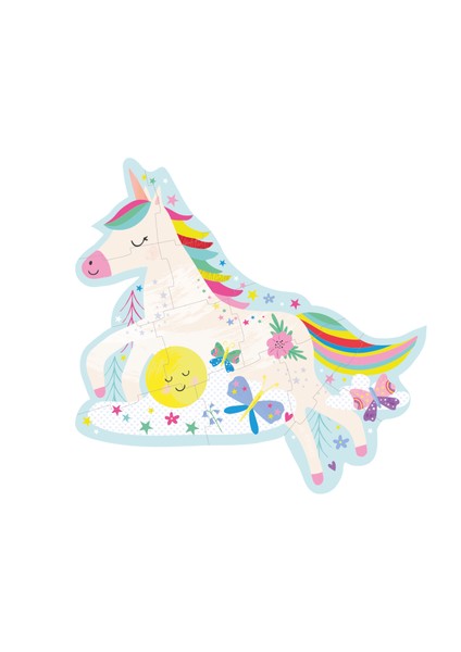 12 Parça Şekilli Yap-Boz/rainbow Unicorn