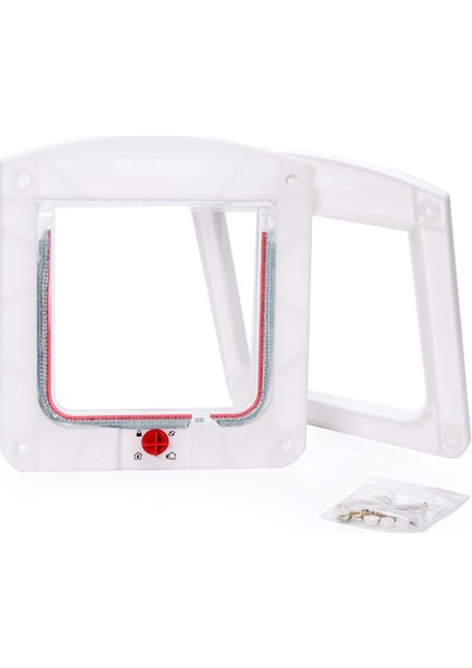 Ay Evcil Hayvan Kedi Kapısı Ayarlanabilir Ücretsiz Giriş ve Çıkış Iki Yönlü (Yurt Dışından)