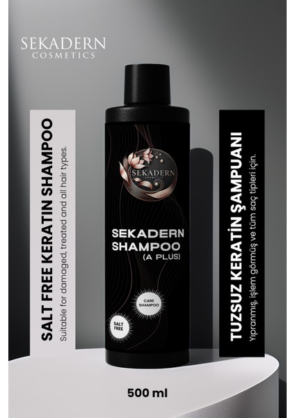 Tuzsuz , Parabensiz - Keratin ve Collagen'li Tüm Saç Tipleri İçin Uygun Şampuan 500ML