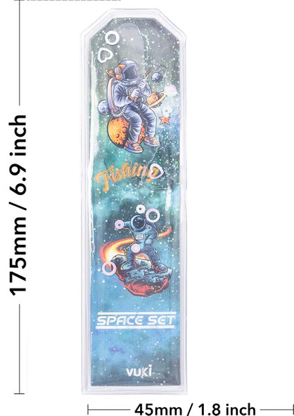 Astronot Desenli Simli Sulu Kitap Ayracı