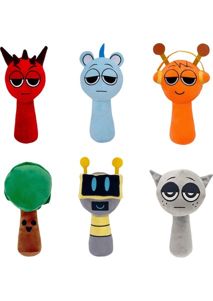 6 Parça Set 25CM Sprunki Oyuncak Peluş Ritim Kutusu Bebek (Yurt Dışından)