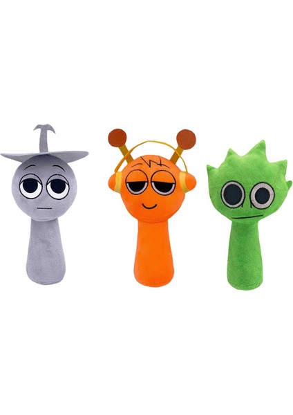 3 Parça Set 25CM Sprunki Oyuncak Peluş Ritim Kutusu Bebek (Yurt Dışından)