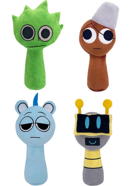 4 Parça Set 25CM Sprunki Oyuncak Peluş Ritim Kutusu Bebek (Yurt Dışından)
