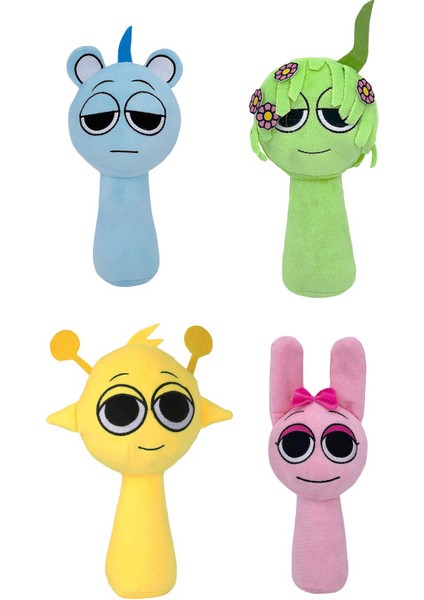 4 Parça Set 25CM Sprunki Oyuncak Peluş Ritim Kutusu Bebek (Yurt Dışından)
