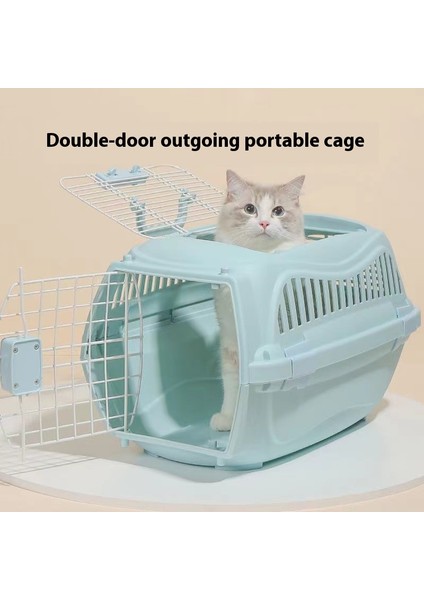 Pet Airline Box, Cat Carry Cage, Pet Portable Outdoor Car Box, Cat Bag, Small Puppy Top Opening. (Yurt Dışından)