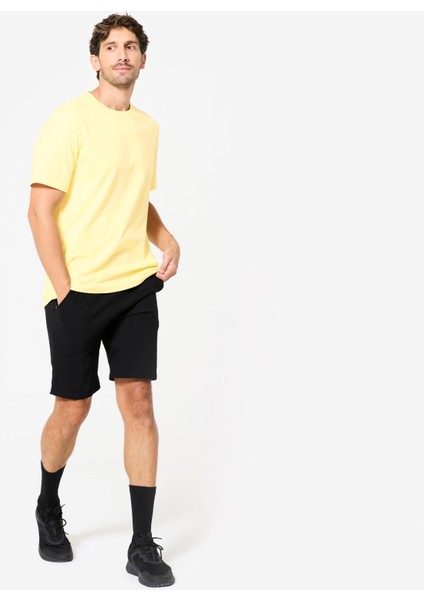 Domyos Erkek Fitness Tişörtü - Pastel Sarı fiyatları
