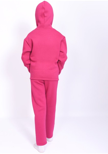 Şardonlu Kalın Üçiplik Unisex Çocuk Eşofman Takımı fiyatları